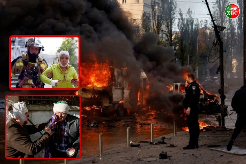 روس ءَ یوکرین ءِ جتاھیں شھراں میزائل اُرش کرتگ، دہ مردم مرتگ ءُ بازینے ٹپی بیتگ۔