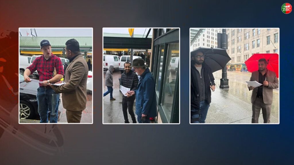 بی این ایم ءَ ماں سیئٹل ءَ پنتاک بھر کرتگ ، امریکی شھرمنند پاکستانی زوراکیانی بگیری ءَ بلوچ ءَ کمک بہ کن اَنت